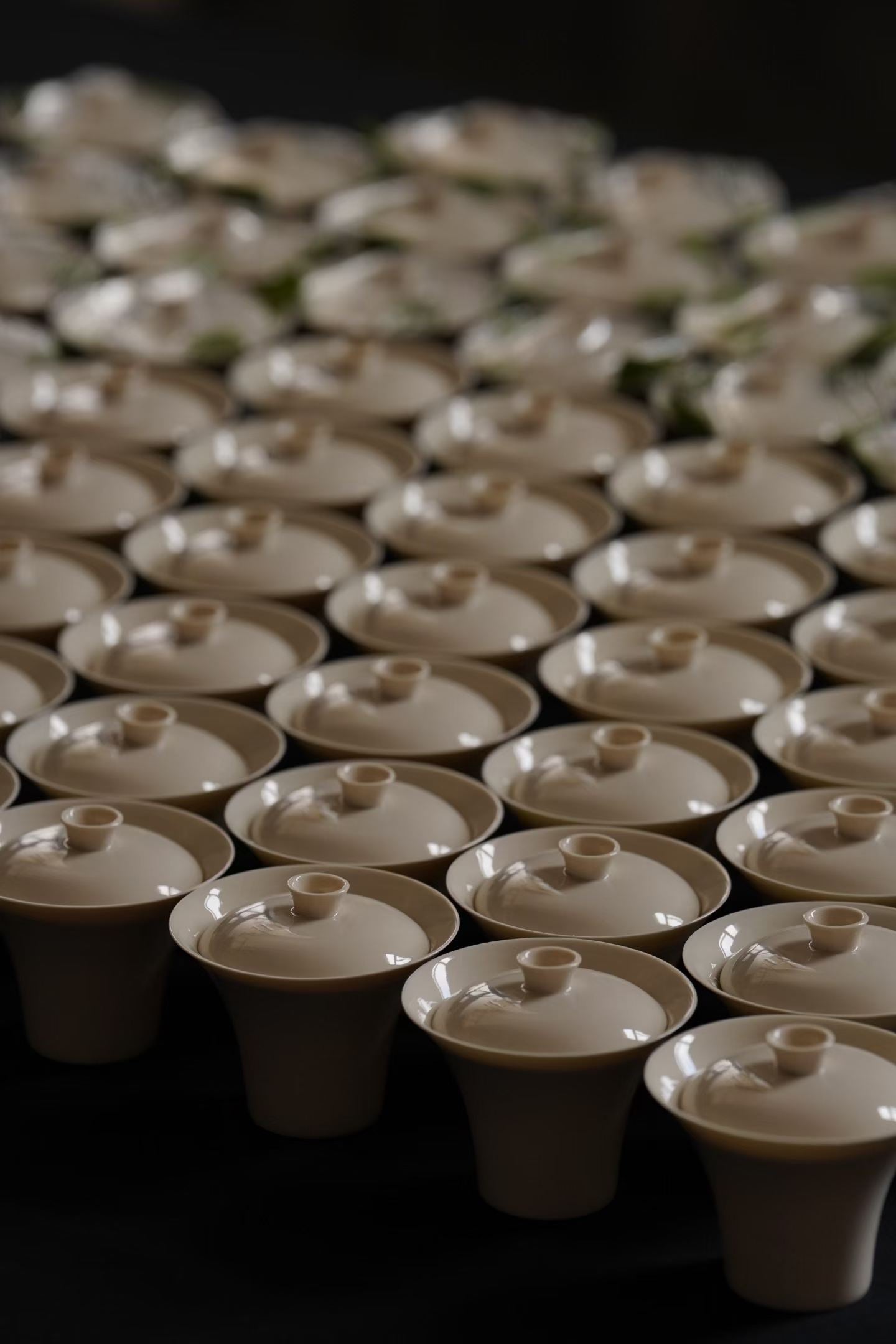 Plant-Ash Glaze Gaiwan · Arched 草木釉|小马蹄盖碗