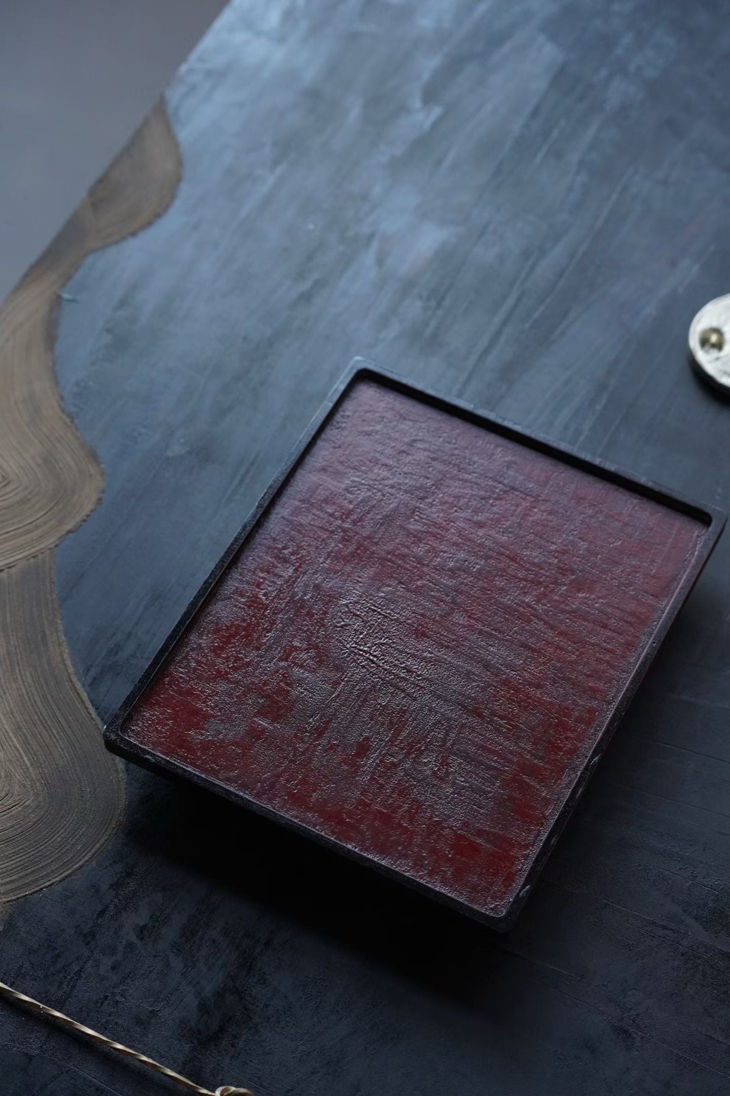 Tea Tray · Lacquer Base Red 大漆复古干泡台红