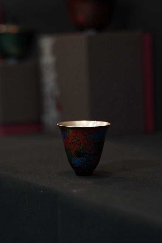 Lacquered Tasting Cup · Tulip  大漆鎏银留香杯