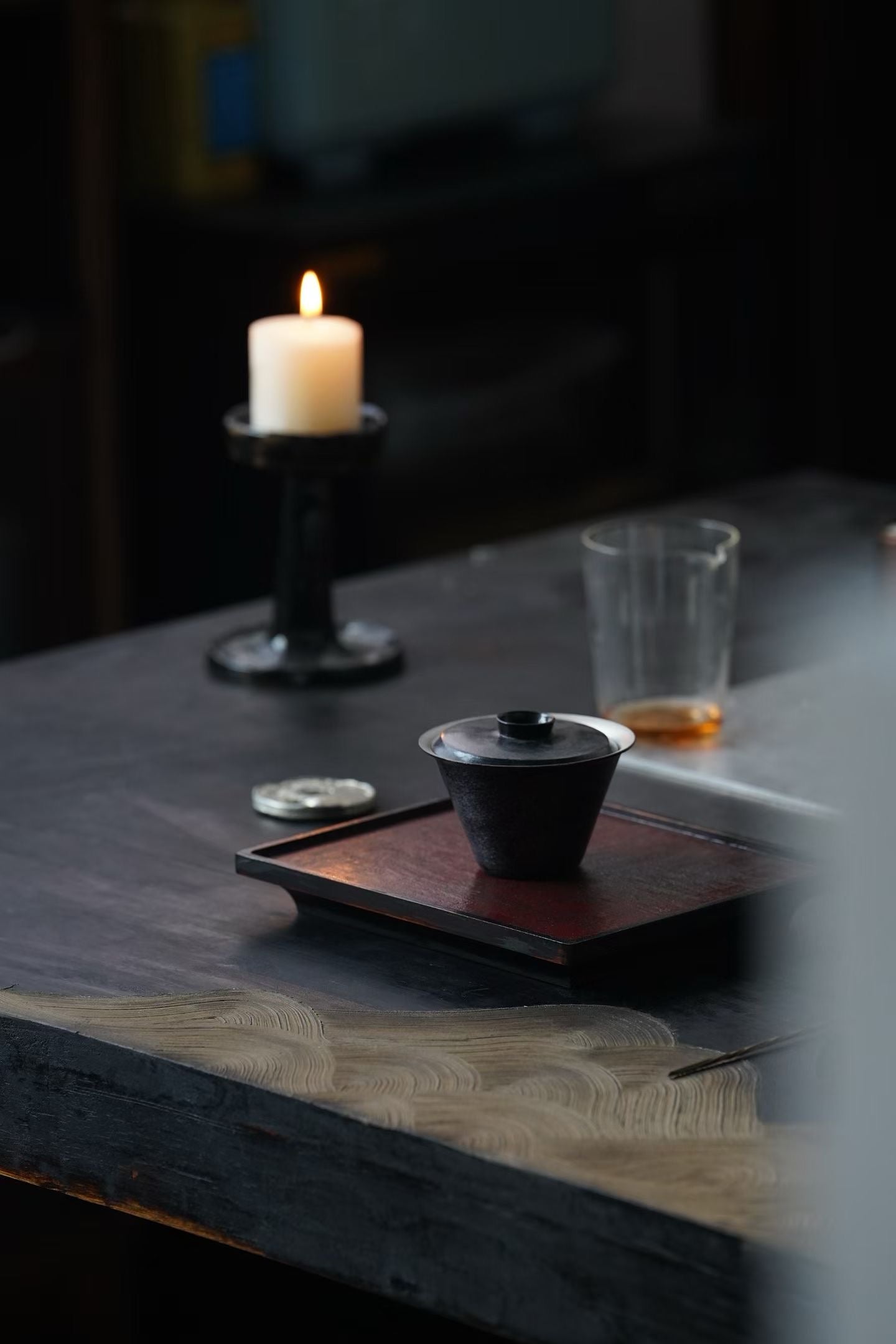 Tea Tray · Lacquer Base Red 大漆复古干泡台红